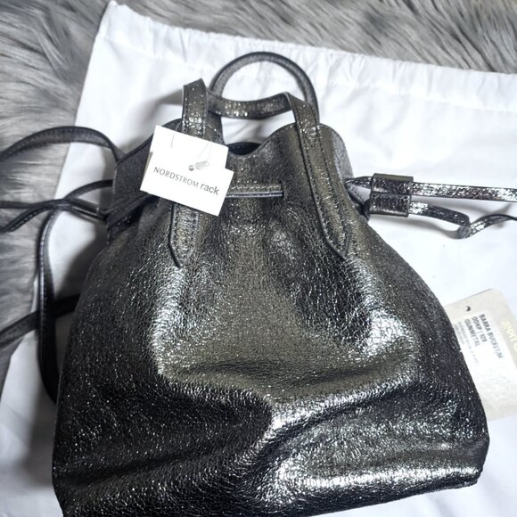 NWT JIMMY CHOO BARRA BUCKET SHOULDER BAG MEDIUM - Picture 4 of 11